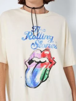 Noisy May ROLLING STONES T-SHIRT 12 Noisy May ROLLING STONES T-SHIRT -Noisy May Clothing Shop 27023361 PearledIvory 990721 006