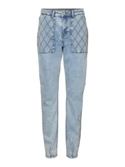 Noisy May NMJULY QUILTED MOM JEANS -Noisy May Clothing Shop 27023606 MediumBlueDenim 001