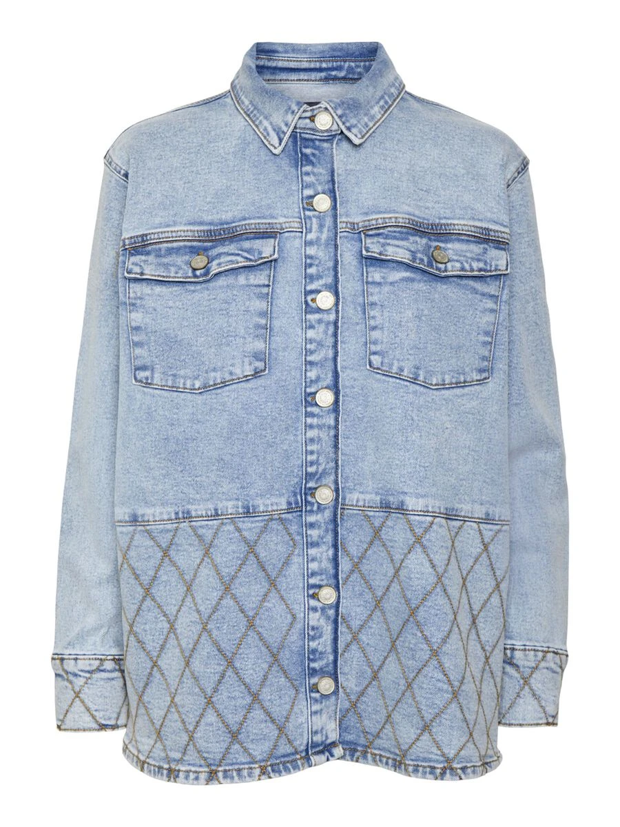 Noisy May QUILTED DENIM SHIRT 8 Noisy May QUILTED DENIM SHIRT - Image 6