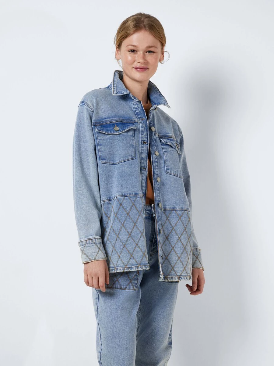 Noisy May QUILTED DENIM SHIRT 4 Noisy May QUILTED DENIM SHIRT - Image 2
