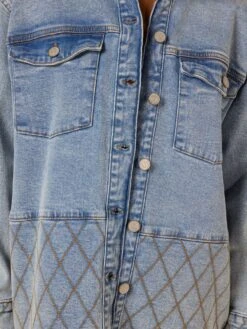 Noisy May QUILTED DENIM SHIRT 12 Noisy May QUILTED DENIM SHIRT -Noisy May Clothing Shop 27023608 MediumBlueDenim 006