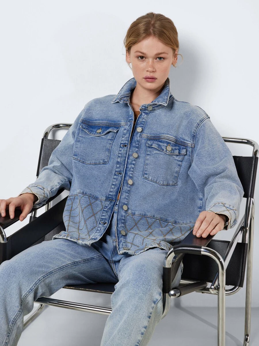 Noisy May QUILTED DENIM SHIRT 3 Noisy May QUILTED DENIM SHIRT