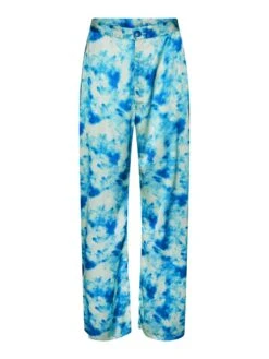 Noisy May HIGH WAISTED SATIN TROUSERS -Noisy May Clothing Shop 27023714 AzureBlue 998561 001