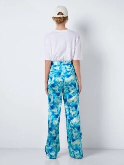 Noisy May HIGH WAISTED SATIN TROUSERS -Noisy May Clothing Shop 27023714 AzureBlue 998561 005