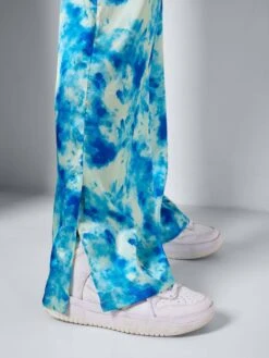 Noisy May HIGH WAISTED SATIN TROUSERS -Noisy May Clothing Shop 27023714 AzureBlue 998561 006