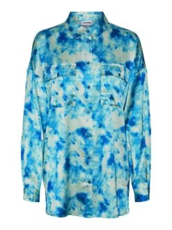 Noisy May LONG SATIN SHIRT 13 Noisy May LONG SATIN SHIRT -Noisy May Clothing Shop 27023715 AzureBlue 998569 001