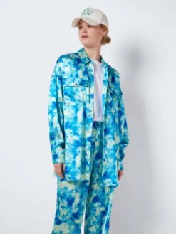 Noisy May LONG SATIN SHIRT 9 Noisy May LONG SATIN SHIRT -Noisy May Clothing Shop 27023715 AzureBlue 998569 003