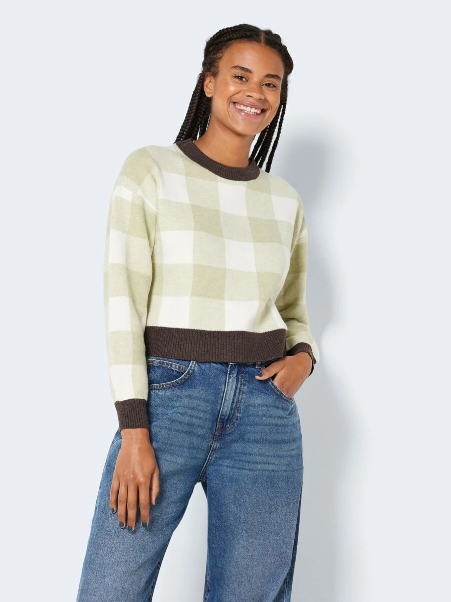 Noisy May CHEQUERED KNITTED PULLOVER 4 Noisy May CHEQUERED KNITTED PULLOVER - Image 2