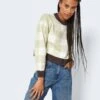 Noisy May CHEQUERED KNITTED PULLOVER 2 Noisy May CHEQUERED KNITTED PULLOVER -Noisy May Clothing Shop 27023865 Demitasse 1000687 007