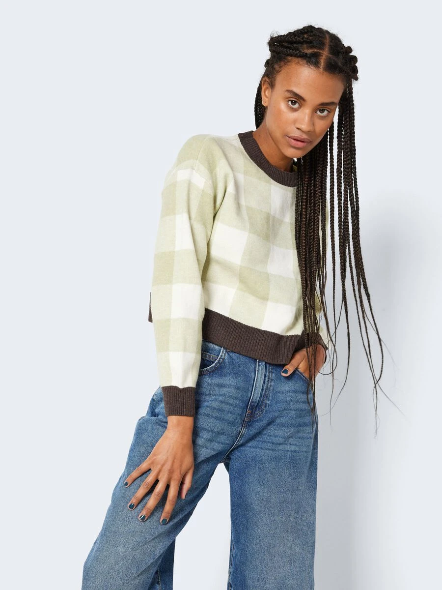 Noisy May CHEQUERED KNITTED PULLOVER 3 Noisy May CHEQUERED KNITTED PULLOVER