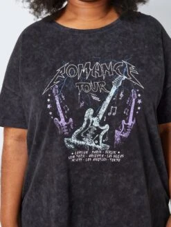 Noisy May CURVE PRINT T-SHIRT -Noisy May Clothing Shop 27024193 Black 1030233 006