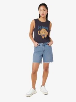 Noisy May NORMAL WAISTED FRILL DENIM SHORTS