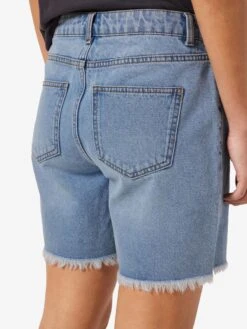 Noisy May NORMAL WAISTED FRILL DENIM SHORTS -Noisy May Clothing Shop 27024243 LightBlueDenim 008