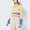 Noisy May CROCHET-LIKE PULLOVER 1 Noisy May CROCHET-LIKE PULLOVER -Noisy May Clothing Shop 27024301 PaleLimeYellow 1012574 007