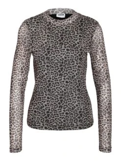 Noisy May HIGH NECK MESH TOP -Noisy May Clothing Shop 27024313 Oatmeal 1127470 001