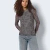 Noisy May HIGH NECK MESH TOP 1 Noisy May HIGH NECK MESH TOP -Noisy May Clothing Shop 27024313 Oatmeal 1127470 007
