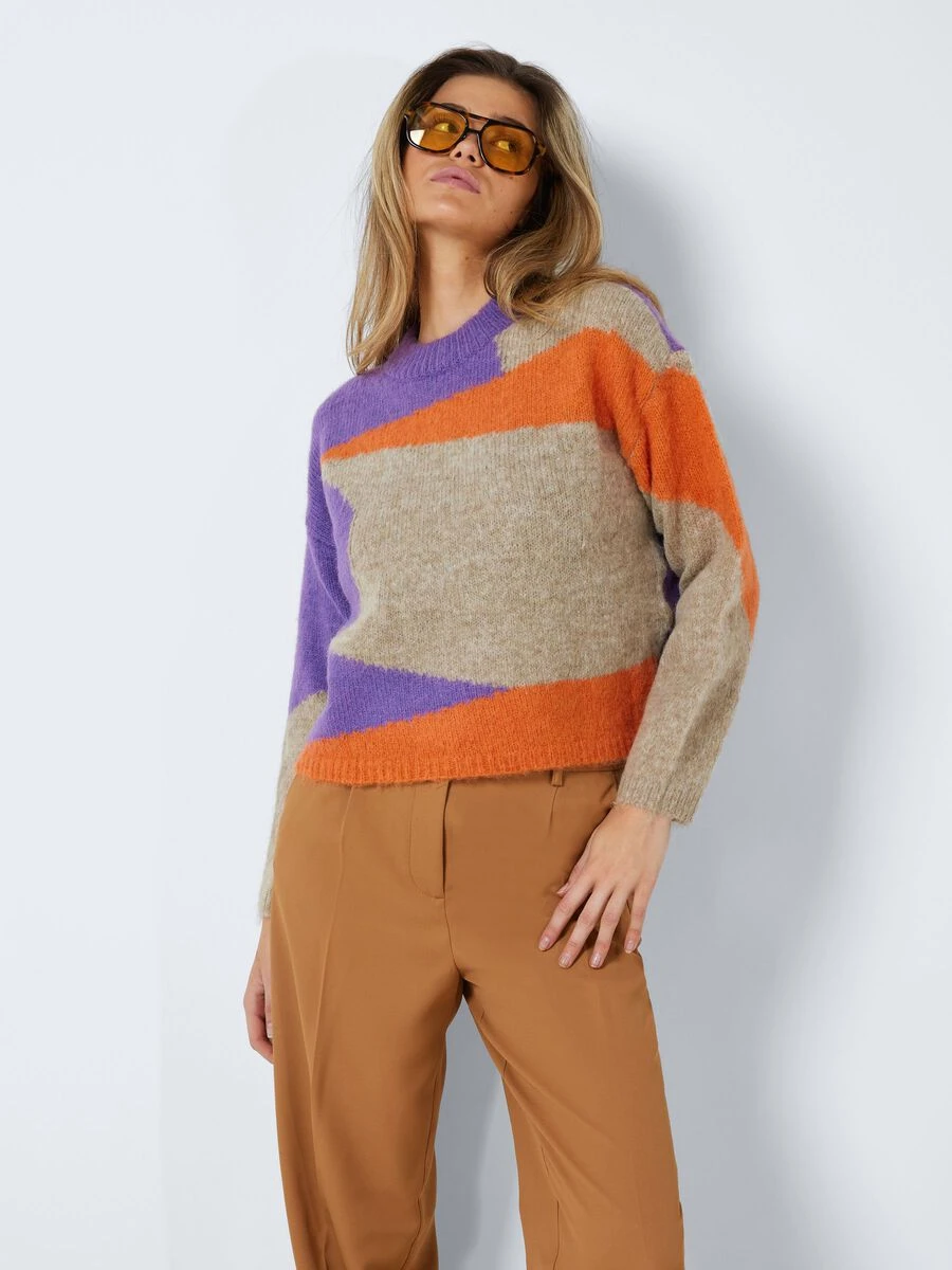 Noisy May MULTI-COLOURED KNITTED PULLOVER 4 Noisy May MULTI-COLOURED KNITTED PULLOVER - Image 2