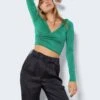 Noisy May WRAP TOP 1 Noisy May WRAP TOP -Noisy May Clothing Shop 27024402 Emerald 007