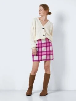 Noisy May CHEQUERED MINI SKIRT 10 Noisy May CHEQUERED MINI SKIRT -Noisy May Clothing Shop 27024560 PinkYarrow 1014017 004