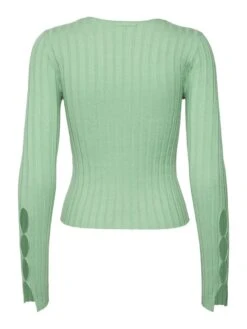 Noisy May LONG SLEEVED CUT-OUT TOP 15 Noisy May LONG SLEEVED CUT-OUT TOP -Noisy May Clothing Shop 27024576 AbsintheGreen 002