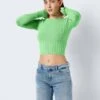 Noisy May LONG SLEEVED CUT-OUT TOP -Noisy May Clothing Shop 27024576 AbsintheGreen 007