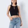 Noisy May SLEEVELESS CUT-OUT TOP 1 Noisy May SLEEVELESS CUT-OUT TOP -Noisy May Clothing Shop 27024579 Black 007