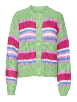 Noisy May STRIPED KNITTED CARDIGAN 13 Noisy May STRIPED KNITTED CARDIGAN -Noisy May Clothing Shop 27024603 AbsintheGreen 1014395 001