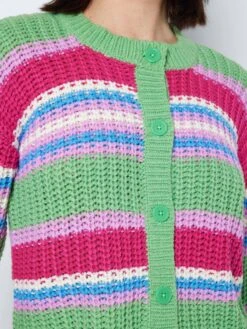 Noisy May STRIPED KNITTED CARDIGAN 12 Noisy May STRIPED KNITTED CARDIGAN -Noisy May Clothing Shop 27024603 AbsintheGreen 1014395 006