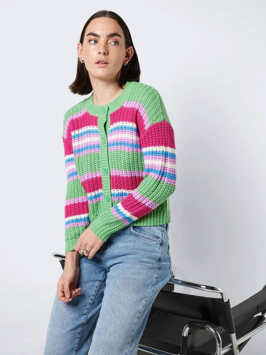 Noisy May STRIPED KNITTED CARDIGAN 3 Noisy May STRIPED KNITTED CARDIGAN