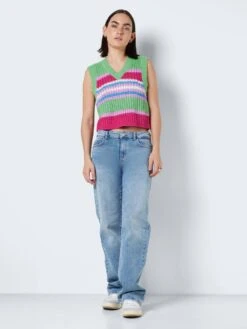 Noisy May MULTI-COLOURED KNITTED TOP -Noisy May Clothing Shop 27024608 AbsintheGreen 1014422 004