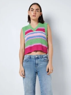 Noisy May MULTI-COLOURED KNITTED TOP