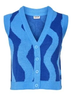 Noisy May SLEEVELESS KNITTED CARDIGAN 13 Noisy May SLEEVELESS KNITTED CARDIGAN -Noisy May Clothing Shop 27024610 AzureBlue 1015438 001