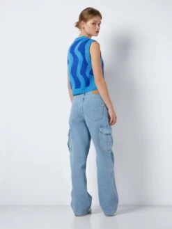 Noisy May SLEEVELESS KNITTED CARDIGAN 11 Noisy May SLEEVELESS KNITTED CARDIGAN -Noisy May Clothing Shop 27024610 AzureBlue 1015438 005