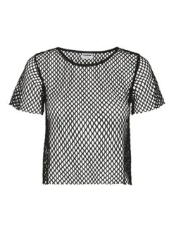Noisy May CROPPED NET TOP -Noisy May Clothing Shop 27024647 Black 001