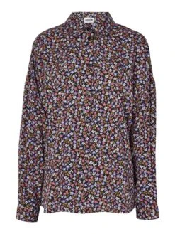 Noisy May FLOWER PRINT SHIRT -Noisy May Clothing Shop 27024672 Black 1017807 001