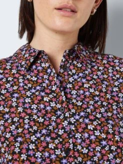 Noisy May FLOWER PRINT SHIRT -Noisy May Clothing Shop 27024672 Black 1017807 006