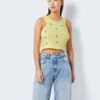Noisy May EMBROIDERED KNITTED TOP -Noisy May Clothing Shop 27024958 PaleLimeYellow 1020961 007