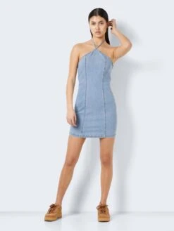 Noisy May HALTERNECK DENIM DRESS 10 Noisy May HALTERNECK DENIM DRESS -Noisy May Clothing Shop 27025135 LightBlueDenim 004