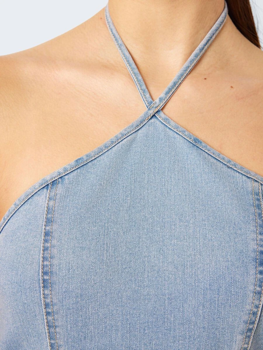 Noisy May HALTERNECK DENIM DRESS 7 Noisy May HALTERNECK DENIM DRESS - Image 5
