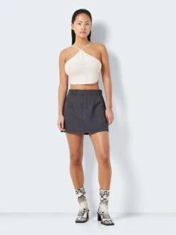 Noisy May KNITTED HALTERNECK TOP -Noisy May Clothing Shop 27025522 Eggnog 004