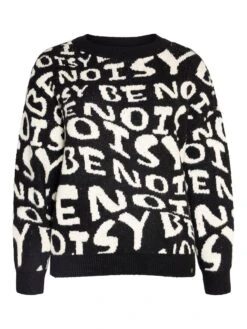 Noisy May CURVE LOGO KNITTED PULLOVER 13 Noisy May CURVE LOGO KNITTED PULLOVER -Noisy May Clothing Shop 27025537 Black 1030229 001