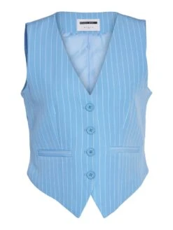 Noisy May SHORT WAISTCOAT -Noisy May Clothing Shop 27025556 AzureBlue 1030586 001