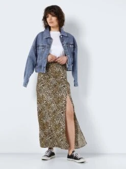 Noisy May LONG LEOPARD PRINTED SKIRT -Noisy May Clothing Shop 27025687 Black 1031783 004