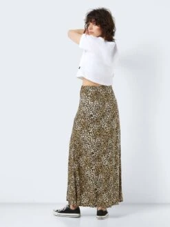 Noisy May LONG LEOPARD PRINTED SKIRT -Noisy May Clothing Shop 27025687 Black 1031783 005