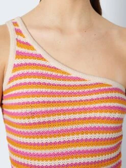 Noisy May KNITTED ONE SHOULDER DRESS -Noisy May Clothing Shop 27025840 Eggnog 1049531 006