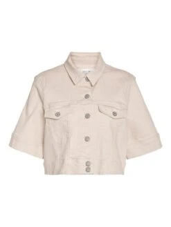 Noisy May SHORT SLEEVED DENIM JACKET -Noisy May Clothing Shop 27025911 Ecru 001