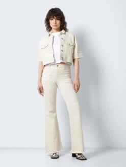 Noisy May SHORT SLEEVED DENIM JACKET -Noisy May Clothing Shop 27025911 Ecru 004