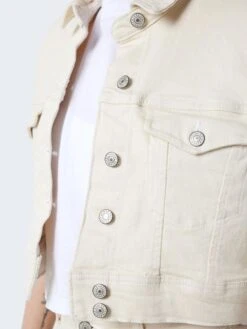 Noisy May SHORT SLEEVED DENIM JACKET -Noisy May Clothing Shop 27025911 Ecru 006