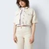 Noisy May SHORT SLEEVED DENIM JACKET 2 Noisy May SHORT SLEEVED DENIM JACKET -Noisy May Clothing Shop 27025911 Ecru 007