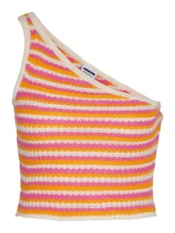 Noisy May KNITTED ONE SHOULDER TOP -Noisy May Clothing Shop 27025915 Eggnog 1049530 001